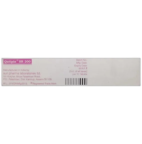 qutipin sr 200mg tablet 10's
